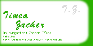 timea zacher business card